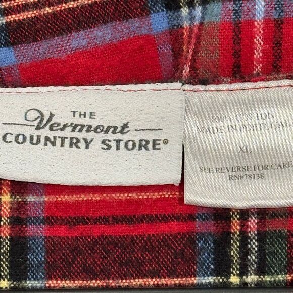 Red and Black Flannel sleep shirt - Picture 5 of 6